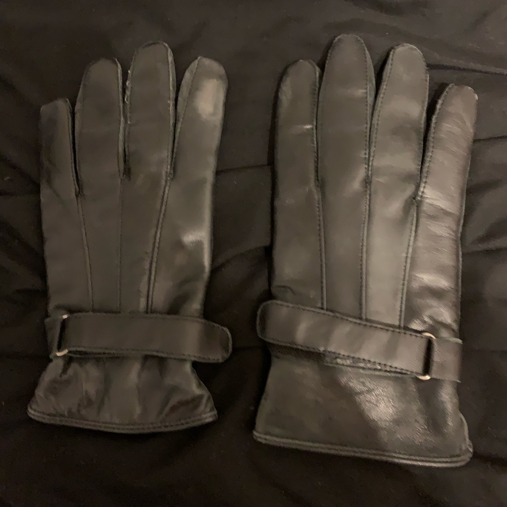 Faux Leather Gloves size Large
